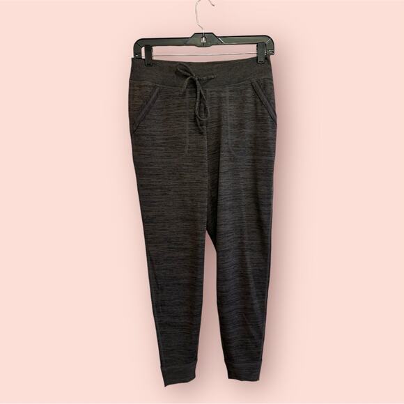 Athleta Techie Sweat Jogger Heathered Gray Cropped Pants XS - Picture 1 of 9